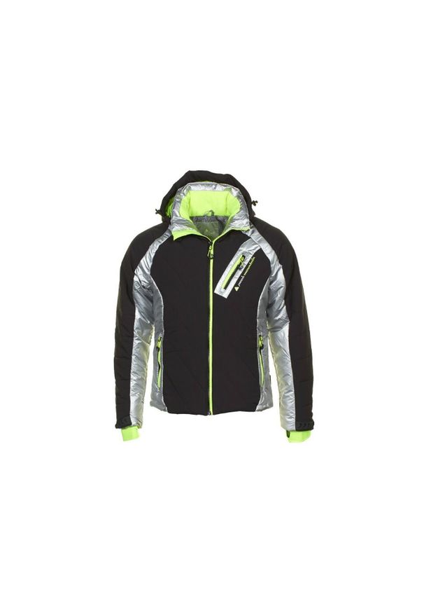 PEAK MOUNTAIN - Kurtka narciarska Peak Mountain Cilver. Kolor: szary, wielokolorowy, czarny. Sezon: zima. Sport: narciarstwo