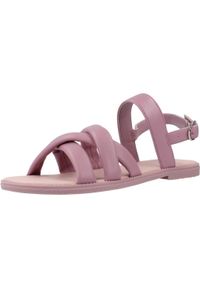 Geox - Sandały GEOX J SANDAL KARLY GIRL Fioletowy. Kolor: fioletowy. Materiał: syntetyk. Sezon: lato