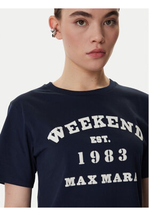 Weekend Max Mara T-Shirt Tenue 2615971051 Granatowy Regular Fit. Kolor: niebieski. Materiał: bawełna