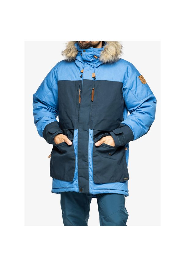 Fjällräven - Kurtka zimowa męska Fjallraven Polar Expedition Parka. Kolor: niebieski. Materiał: polar. Sezon: zima. Sport: turystyka piesza