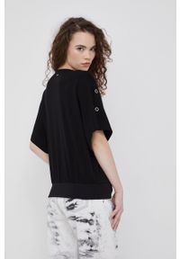 Armani Exchange bluzka 3LYM72.YJ7RZ damska kolor czarny gładka. Kolor: czarny. Wzór: gładki #5