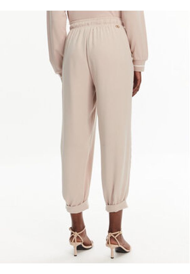 Liu Jo Sport Spodnie materiałowe TA5138 TS923 Beżowy Regular Fit. Kolor: beżowy. Materiał: syntetyk. Styl: sportowy