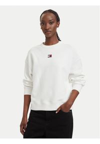 Tommy Jeans Bluza DW0DW17325 Biały Boxy Fit. Kolor: biały. Materiał: bawełna #1