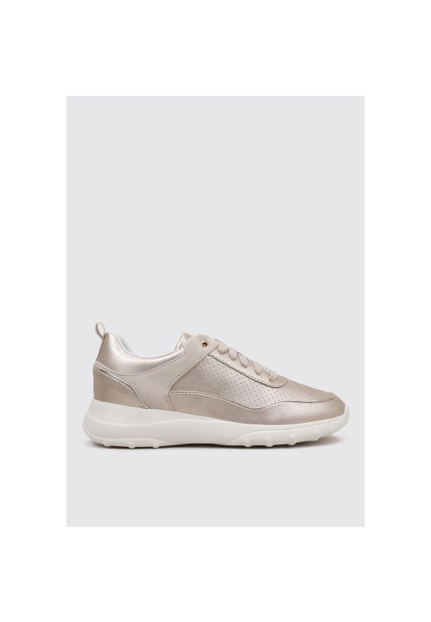 Buty damskie Geox Alleniee. Kolor: żółty. Materiał: skóra, tkanina