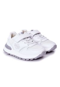 Apawwa Dziecięce Sportowe Buty Sneakersy Białe Skatepark. Zapięcie: rzepy. Kolor: biały. Materiał: materiał #1