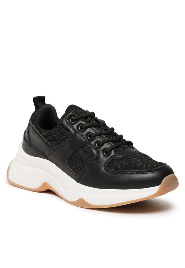 Jenny Fairy Sneakersy WS6029-04 Czarny. Kolor: czarny. Materiał: skóra