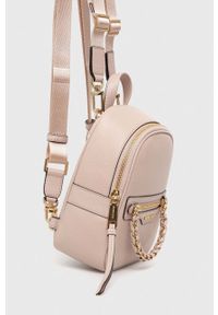 MICHAEL Michael Kors plecak skórzany damski kolor różowy mały gładki. Kolor: różowy. Materiał: skóra. Wzór: gładki #3