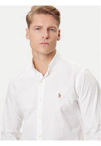 Polo Ralph Lauren Koszula 710P06688002 Biały Custom Fit. Typ kołnierza: polo. Kolor: biały. Materiał: bawełna #5