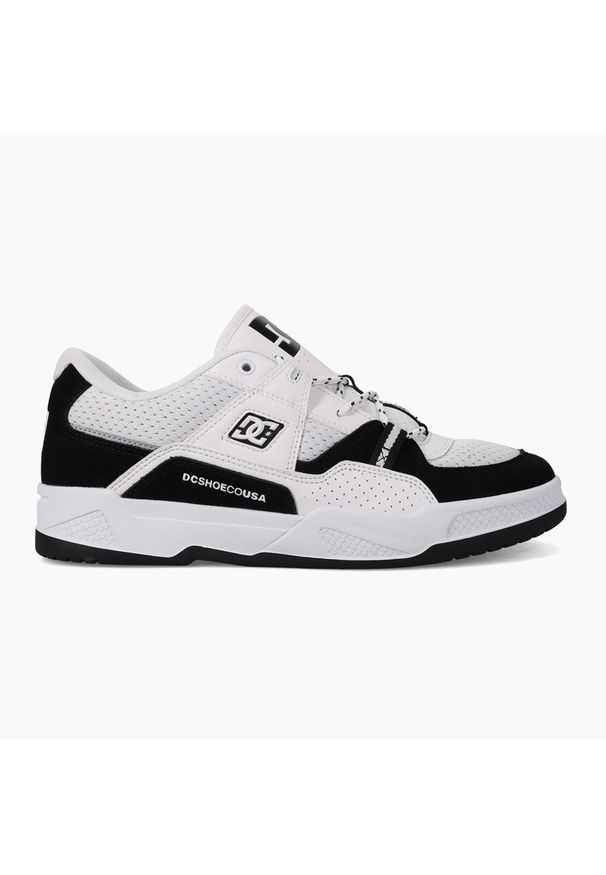 DC Shoes - Buty męskie DC Construct. Kolor: biały, wielokolorowy, czarny. Materiał: skóra, tkanina