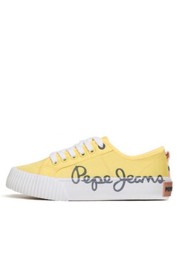 Pepe Jeans Tenisówki Ottis Log G PGS30577 Żółty. Kolor: żółty. Materiał: materiał