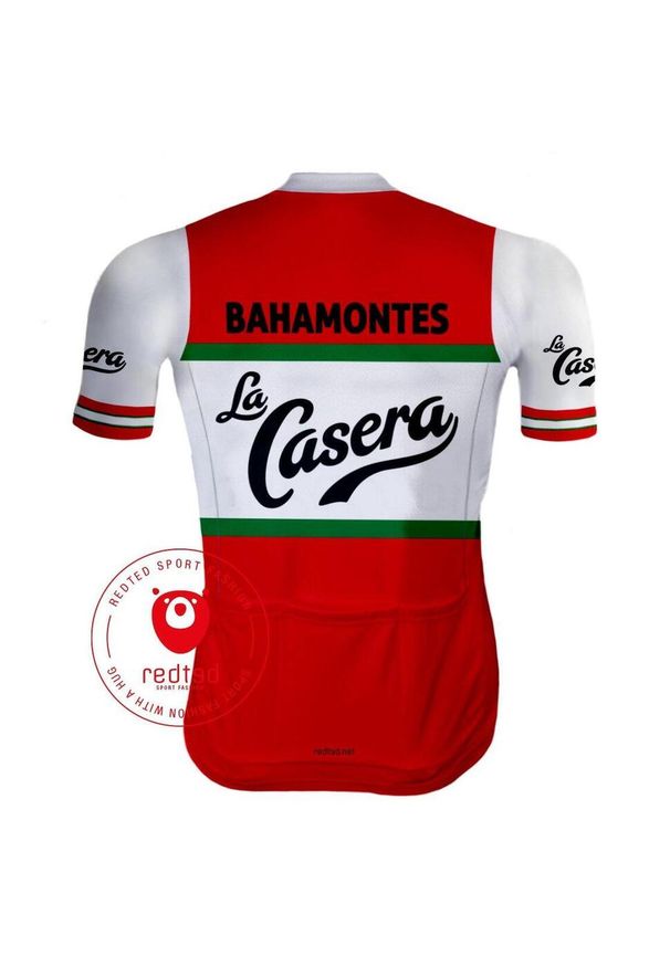 REDTED - Vintage Cycling Jersey La Casera - Redted. Kolor: czarny. Materiał: poliester