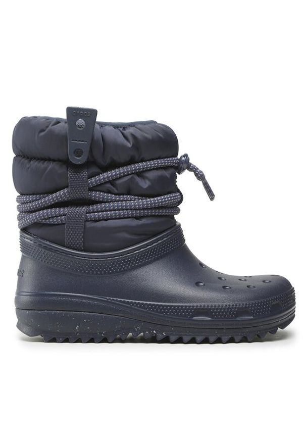 Crocs Śniegowce Classic Neo Puff Luxe Boot 207312 Granatowy. Kolor: niebieski