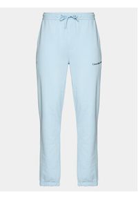 Calvin Klein Jeans Spodnie dresowe Institutional Hwk Pant J30J324739 Niebieski Regular Fit. Kolor: niebieski. Materiał: bawełna, dresówka #2