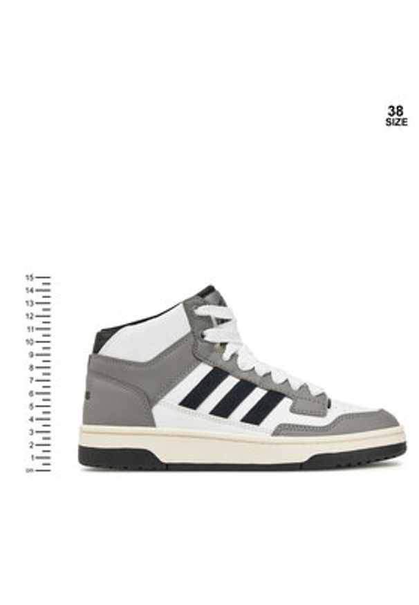 Adidas - adidas Buty do koszykówki Rapid Court Mid JR0191 Szary. Kolor: szary. Materiał: skóra. Sport: koszykówka