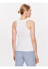 Bruuns Bazaar Tank top Katy Rib BBW2378 Biały Slim Fit. Kolor: biały. Materiał: bawełna