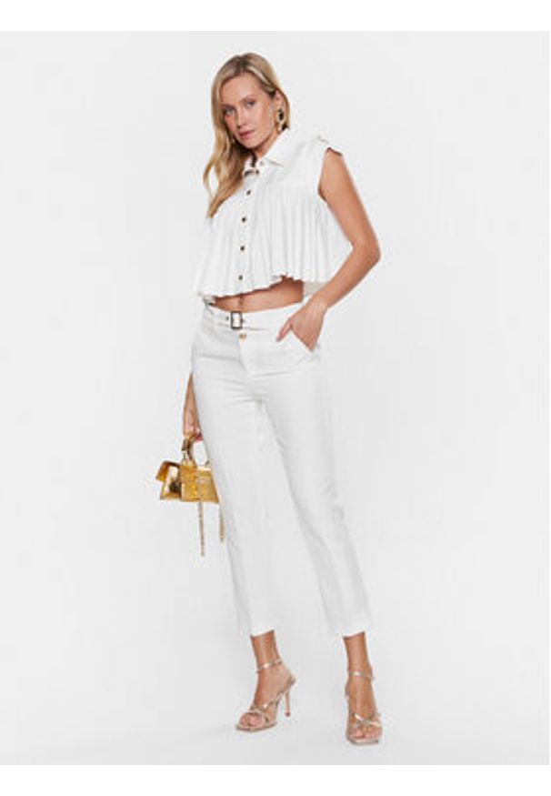 Liu Jo Koszula WA3205 T3324 Écru Relaxed Fit. Kolor: kremowy. Materiał: syntetyk