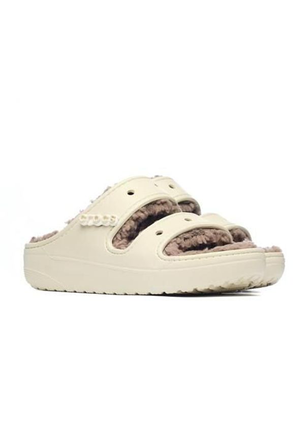 Klapki damskie Crocs Classic Cozzzy Sandal. Zapięcie: bez zapięcia. Kolor: wielokolorowy. Materiał: guma, materiał, syntetyk. Szerokość cholewki: normalna. Sport: turystyka piesza