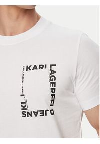 Karl Lagerfeld Jeans T-Shirt B2M17046 Biały Slim Fit. Kolor: biały. Materiał: bawełna #4