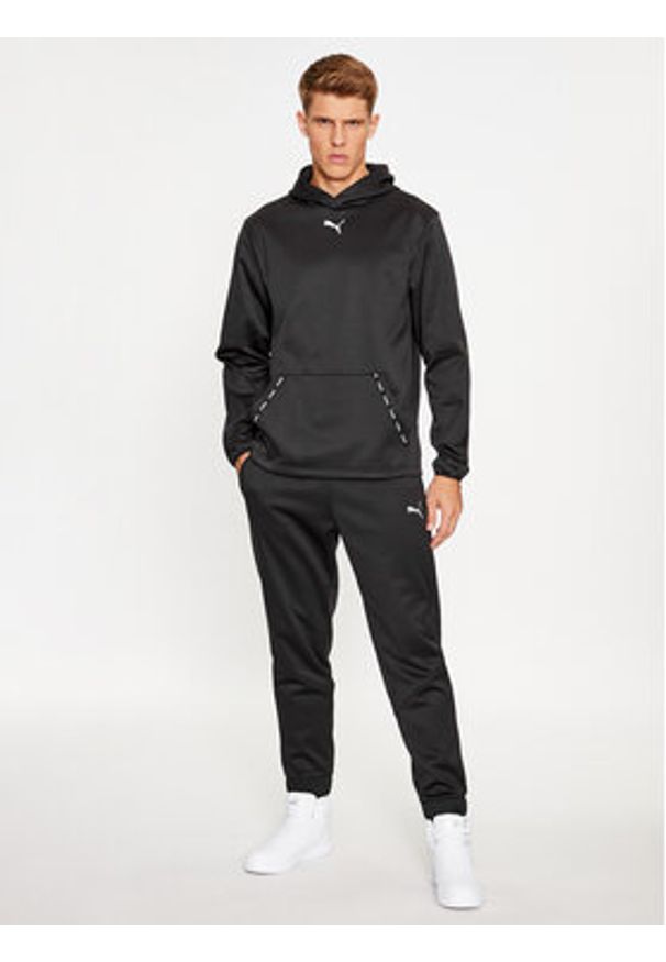 Puma Bluza Puma Fit Taped 523824 Czarny Regular Fit. Kolor: czarny. Materiał: syntetyk