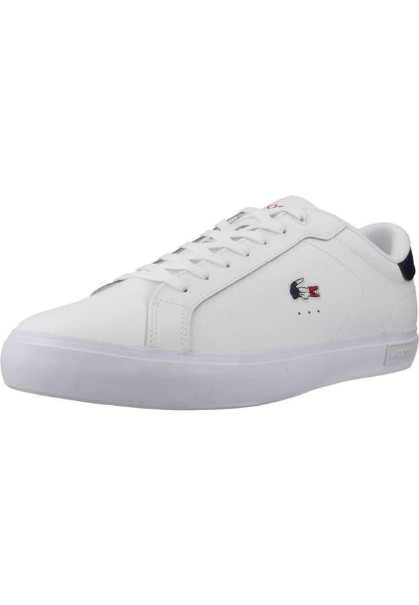 Tenisówki Lacoste Model Powercourt Kolor Biały. Kolor: biały. Materiał: tkanina, skóra