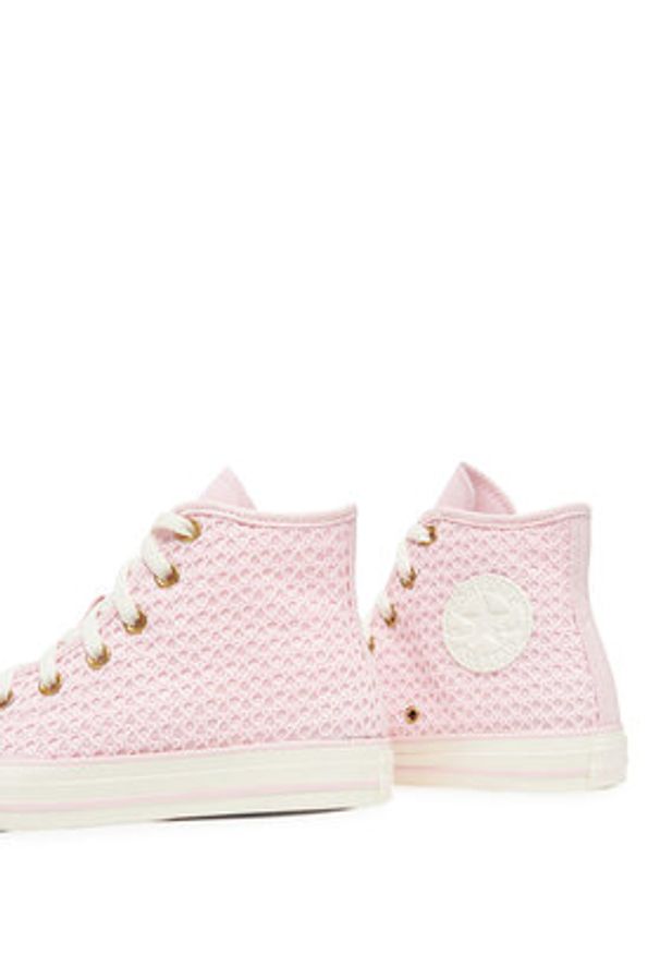 Converse Trampki Chuck Taylor All Star Knit Hi A13643C Różowy. Kolor: różowy. Materiał: materiał