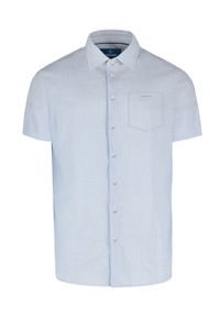 Volcano - Koszula w kratkę z lnem, Regular Fit, C-DAZZI. Okazja: na co dzień. Materiał: len. Długość rękawa: krótki rękaw. Długość: krótkie. Wzór: kratka. Sezon: lato. Styl: casual, klasyczny #1