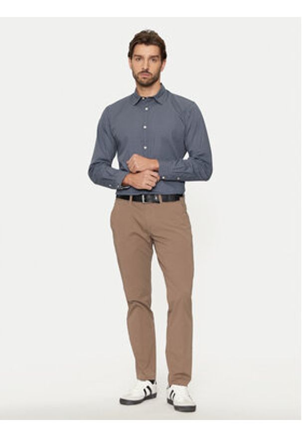 Jack & Jones - Jack&Jones Koszula Matheo 12261090 Czarny Slim Fit. Kolor: czarny. Materiał: bawełna