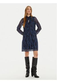 Vila Sukienka codzienna Volettis 14097666 Niebieski Relaxed Fit. Okazja: na co dzień. Kolor: niebieski. Materiał: syntetyk. Typ sukienki: proste. Styl: casual #3