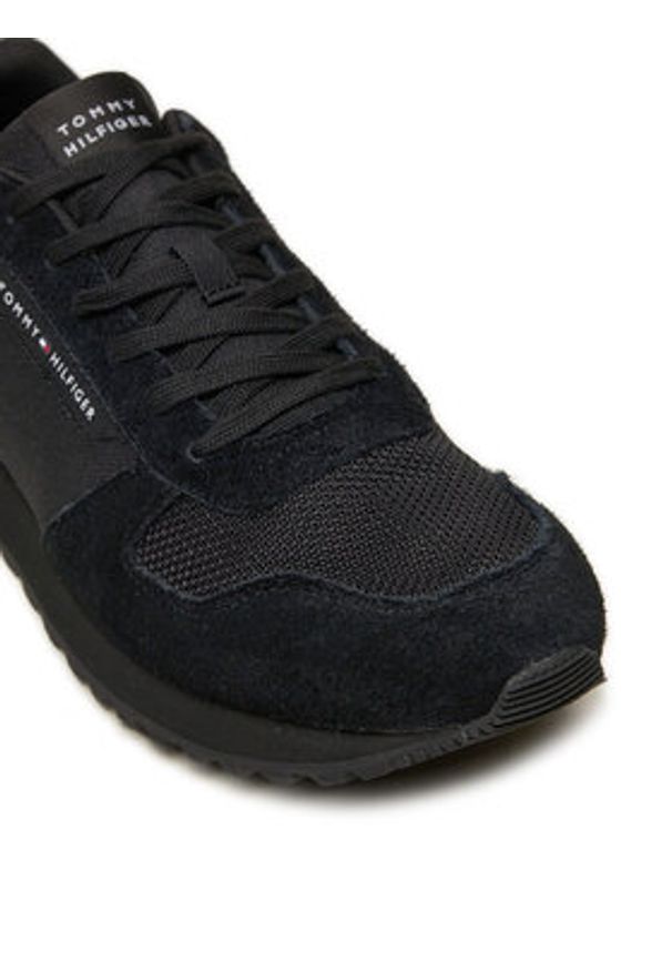 TOMMY HILFIGER - Tommy Hilfiger Sneakersy New Runner Eva Trainers FM0FM05454 Czarny. Kolor: czarny. Materiał: materiał