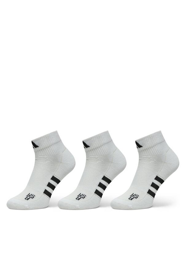 Adidas - adidas Skarpety wysokie unisex Performance Light Mid-Cut Socks 3 Pairs HT3445 Biały. Kolor: biały. Materiał: syntetyk