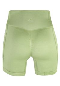 BESHAPED - Szorty fitness damskie Beshaped Lift Me Up z kieszeniami. Kolor: zielony. Materiał: nylon. Sport: fitness