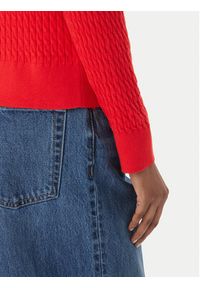 TOMMY HILFIGER - Tommy Hilfiger Kardigan WW0WW43329 Czerwony Regular Fit. Kolor: czerwony. Materiał: bawełna #5