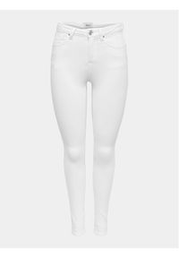 only - ONLY Jeansy Power 15250153 Biały Skinny Fit. Kolor: biały