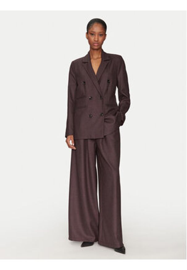 Haveone Marynarka JVI-M032 Bordowy Regular Fit. Kolor: czerwony. Materiał: syntetyk