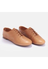 Marco Shoes Baleriny z delikatnej skóry licowej brązowe. Kolor: brązowy. Materiał: skóra #7