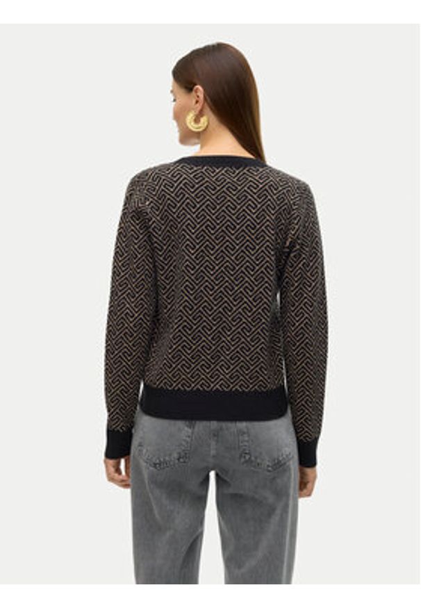 Vero Moda Kardigan Aria 10314507 Czarny Regular Fit. Kolor: czarny. Materiał: wiskoza, syntetyk