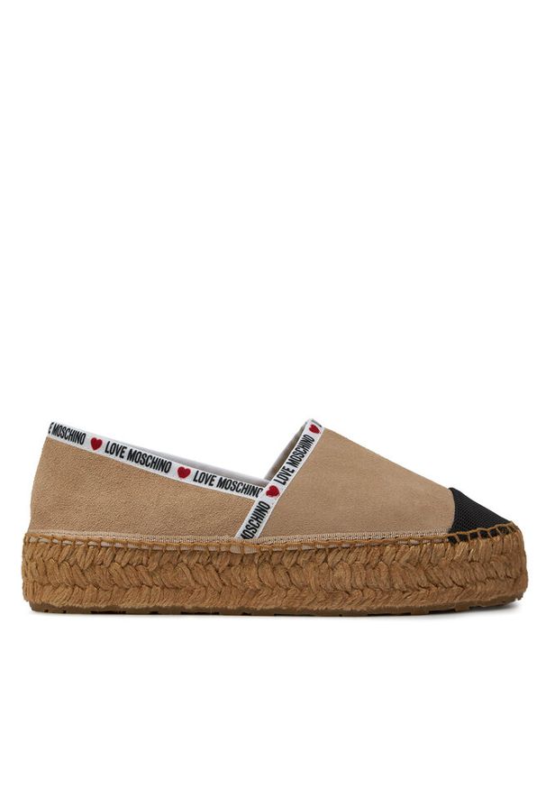 Love Moschino - Espadryle LOVE MOSCHINO. Kolor: beżowy