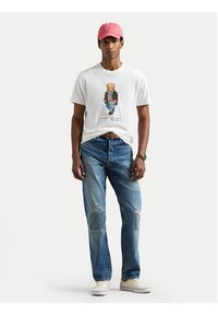 Polo Ralph Lauren T-Shirt 710854497041 Biały Regular Fit. Typ kołnierza: polo. Kolor: biały. Materiał: bawełna #4