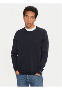 Pepe Jeans Sweter New Andre PM702469 Granatowy Regular Fit. Kolor: niebieski. Materiał: bawełna