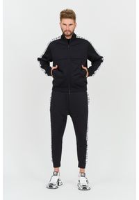 DSQUARED2 Czarne męskie spodnie dresowe Relax Dan Fit, Rozmiar M. Kolor: czarny. Materiał: dresówka