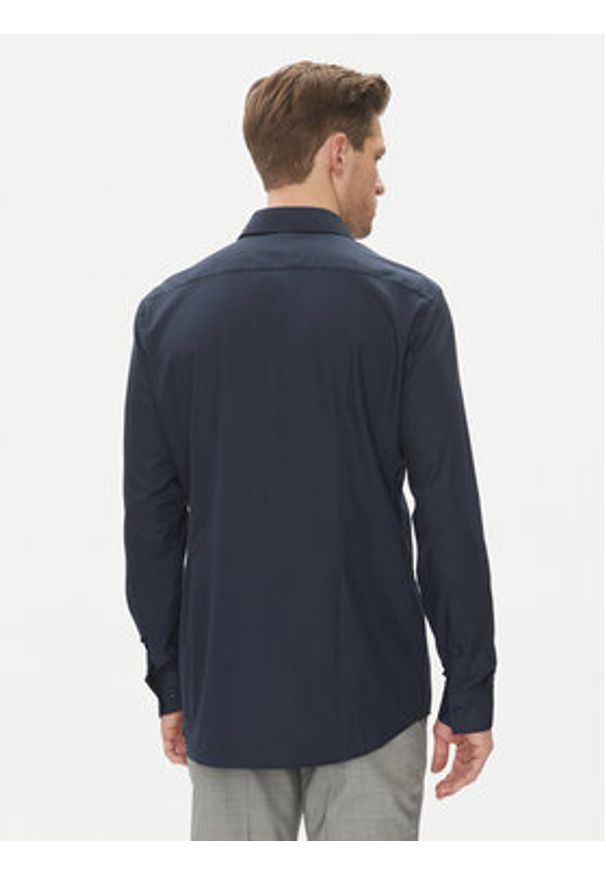 Hugo - HUGO Koszula Kenno 50539707 Granatowy Slim Fit. Kolor: niebieski. Materiał: bawełna