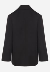 Born2be - Czarna Dwurzędowa Marynarka o Pudełkowym Kroju Oversize Kosalia. Okazja: na co dzień, na spotkanie biznesowe. Kolor: czarny. Materiał: jeans. Styl: biznesowy, klasyczny, elegancki, casual #5