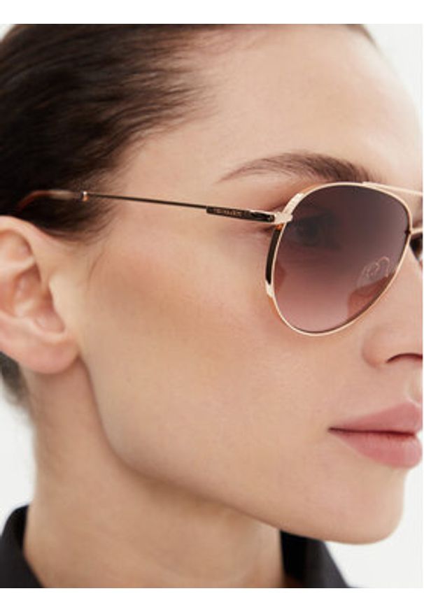 Trussardi Jeans - Trussardi Okulary przeciwsłoneczne TSM3015 Złoty. Kolor: złoty