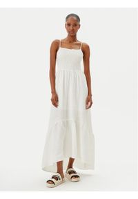Maaji Sukienka letnia Isadora PT2123CLD008 Biały Regular Fit. Kolor: biały. Materiał: len. Sezon: lato #1