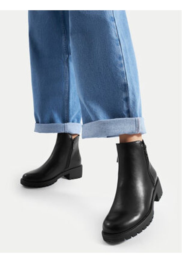 Jenny Fairy Botki JILL HY12618-3 Czarny. Kolor: czarny. Materiał: materiał