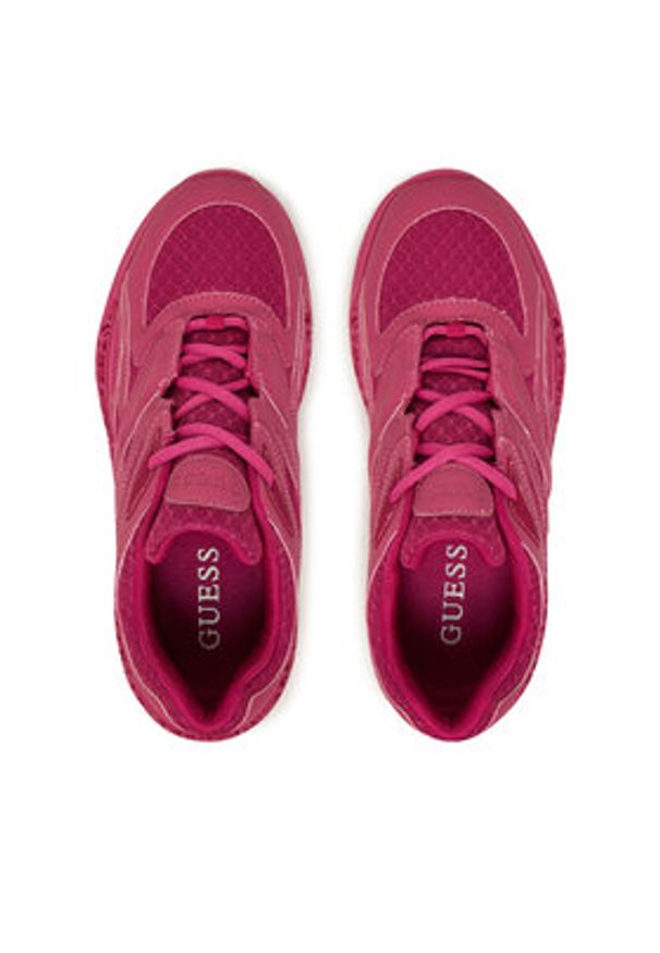Guess Sneakersy FLTSWA LEA12 Różowy. Kolor: różowy. Materiał: skóra