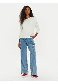 Tommy Jeans Sweter Tjw Essential DW0DW18670 Écru Regular Fit. Materiał: wiskoza, bawełna #2
