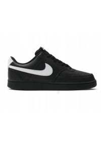 Nike - Buty na co dzień męskie NIKE COURT VISION eko skóra. Okazja: na co dzień. Kolor: czarny. Materiał: skóra. Model: Nike Court
