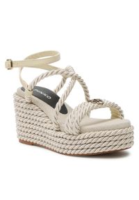 Sandały Pinko Brigitte Wedge Corda Intrecciata PE 23 BLKG1 100869 A0R3 Beige/Sabbia D18. Kolor: beżowy. Materiał: materiał #1