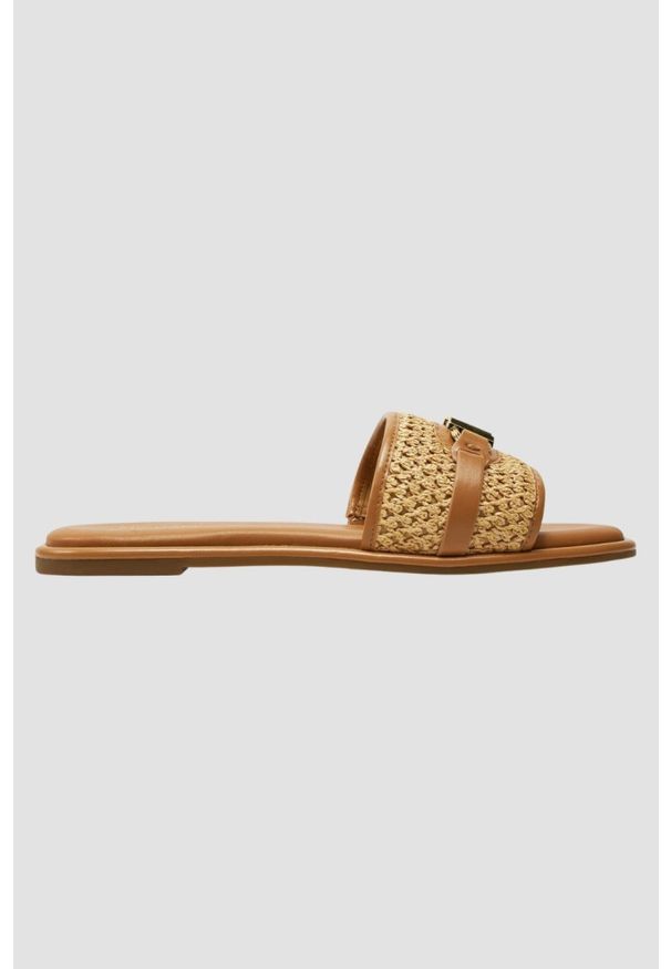 Michael Kors - MICHAEL KORS Brązowe klapki Ember, Rozmiar 39,5. Kolor: brązowy